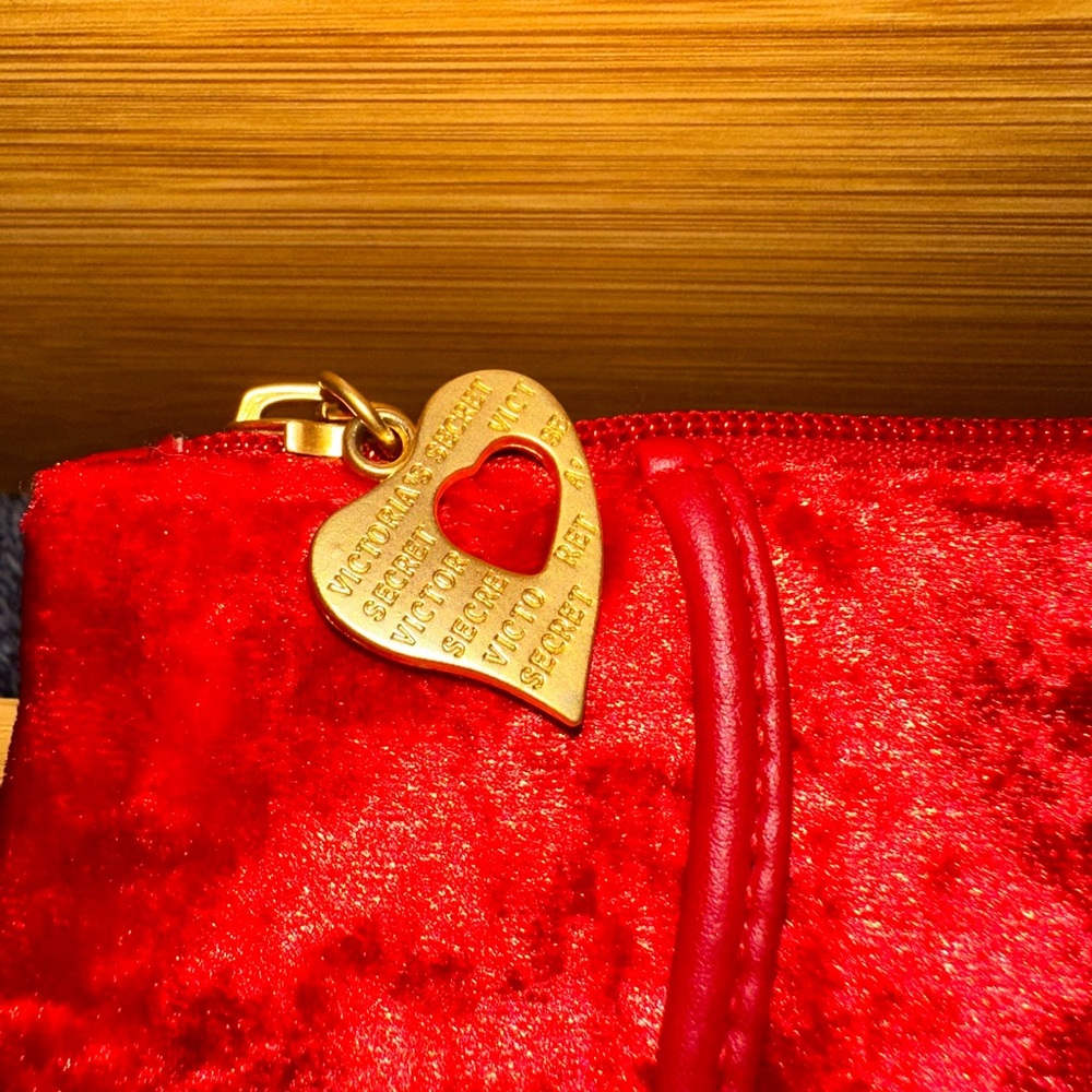 Victoria's Secret Red Velvet Clutch / Makeup Bag